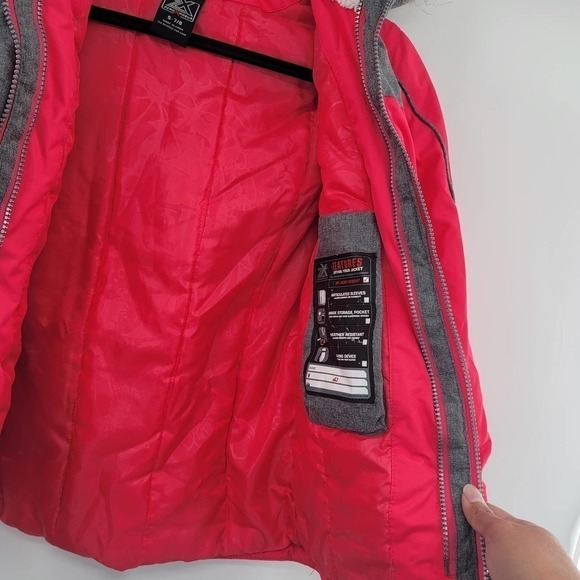 ZEROXPOSUR Girls' Winter Jacket Size Small 7/8 Hooded Faux Fur Trim - Picture 5 of 14